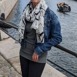 Cashmere-Merino Blend Gray Women's Sweater